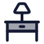 Tablelamp icon with duotone rounded style