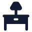 Tablelamp icon with solid standard style