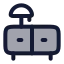 Tablelamp icon with duotone rounded style