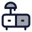 Tablelamp icon with duotone standard style