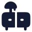 Tablelamp icon with solid rounded style
