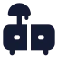 Tablelamp icon with solid standard style