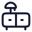 Tablelamp icon with stroke rounded style