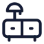 Tablelamp icon with stroke standard style