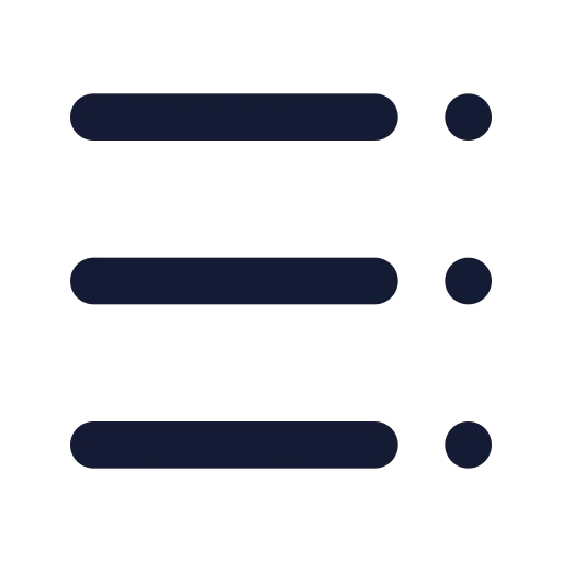 Table Of Contents Icon in Solid Rounded style