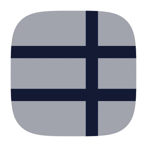 Table Properties Icon in Bulk Rounded style