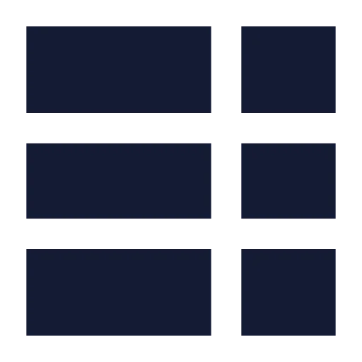 Table Properties Icon in Solid Sharp style