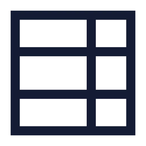 Table Properties Icon in Stroke Sharp style