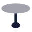 Tableround icon with bulk rounded style