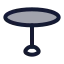 Tableround icon with duotone rounded style