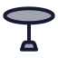 Tableround icon with duotone standard style