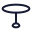 Tableround icon with stroke rounded style