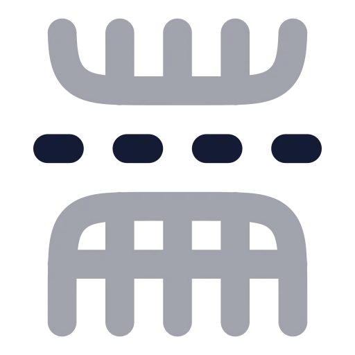 Table Rows Split Icon in Bulk Rounded style