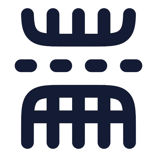 Table Rows Split Icon in Solid Rounded style