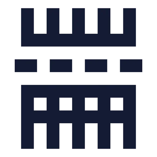 Table Rows Split Icon in Solid Sharp style