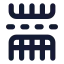 Tablerowssplit icon with solid standard style