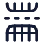 Tablerowssplit icon with stroke rounded style