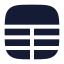 Table icon with solid rounded style
