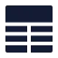 Table icon with solid sharp style