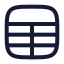 Table icon with stroke rounded style