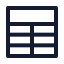 Table icon with stroke sharp style