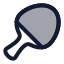Tabletennisbat icon with duotone rounded style