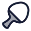 Tabletennisbat icon with duotone standard style