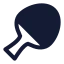 Tabletennisbat icon with solid sharp style