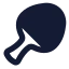 Tabletennisbat icon with solid standard style
