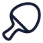 Tabletennisbat icon with stroke rounded style