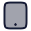 Tablet icon with duotone rounded style