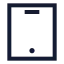 Tablet icon with stroke sharp style