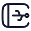 Tabletconnectedusb icon with stroke rounded style