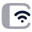 Tabletconnectedwifi icon with bulk rounded style