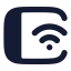 Tabletconnectedwifi icon with solid rounded style