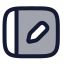 Tabletpen icon with duotone rounded style