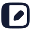 Tabletpen icon with solid rounded style