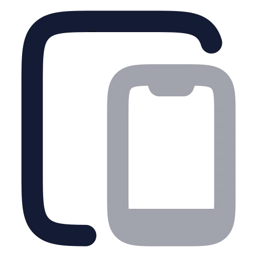 Tablet Smartphone Icon in Bulk Rounded style