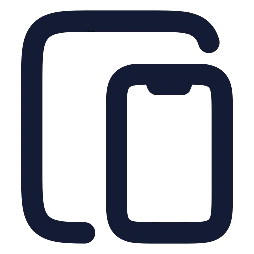 Tablet Smartphone Icon in Solid Rounded style