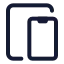 Tabletsmartphone icon with stroke standard style
