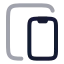 Tabletsmartphone icon with twotone rounded style
