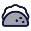 Taco icon with duotone standard style