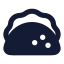 Taco icon with solid rounded style