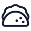 Taco icon with stroke standard style