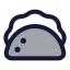 Taco icon with duotone standard style