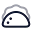 Taco icon with twotone rounded style