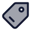 Tag icon with duotone standard style