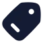 Tag icon with solid rounded style