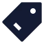 Tag icon with solid sharp style