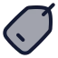 Tag icon with duotone rounded style
